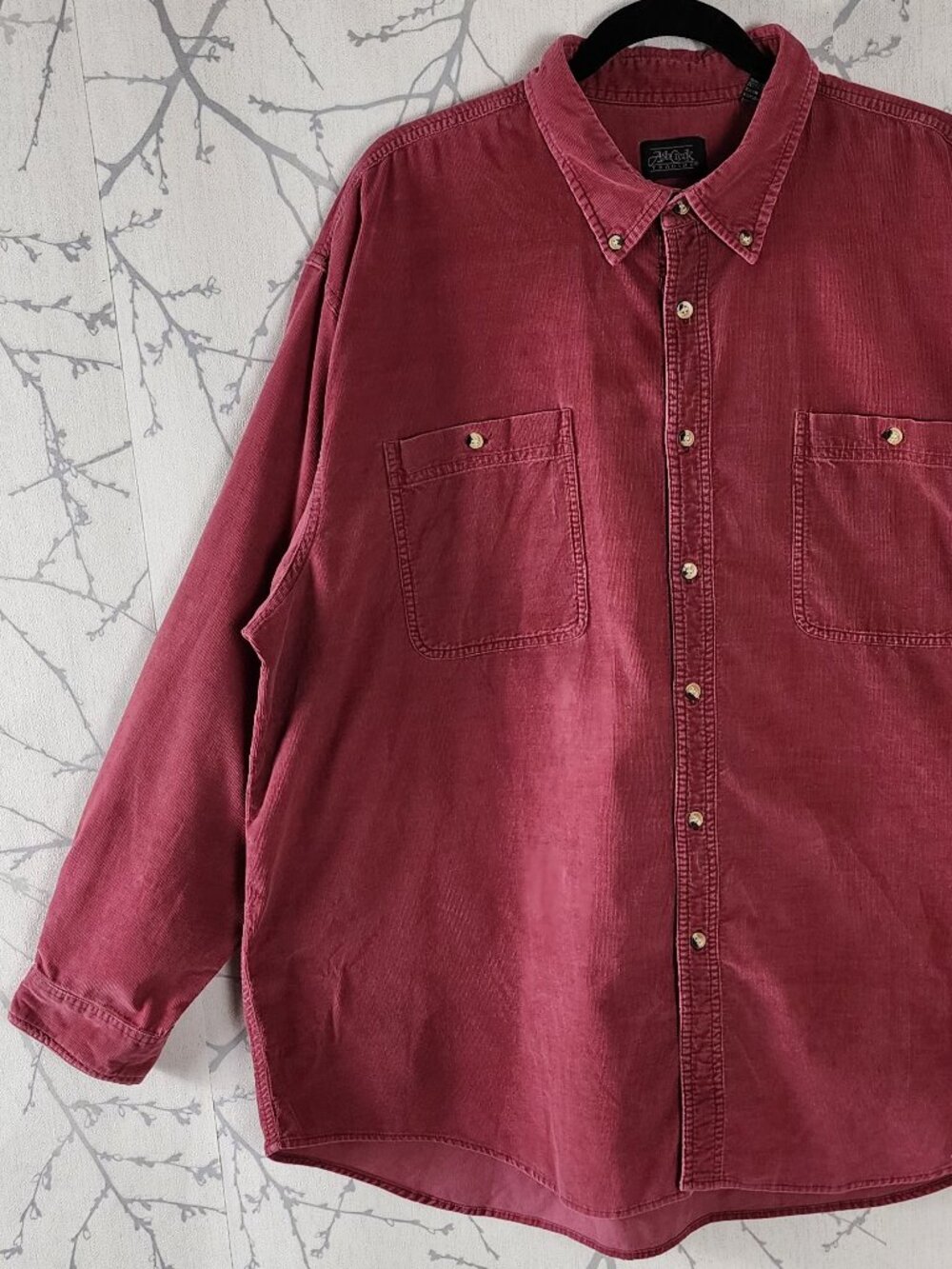 Ash Creek Red Corduroy Button Front Western Shirt
